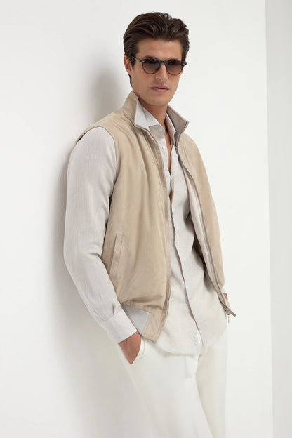Sand linen shirt - Made in Italy