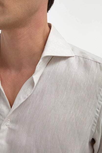 Sand linen shirt - Made in Italy