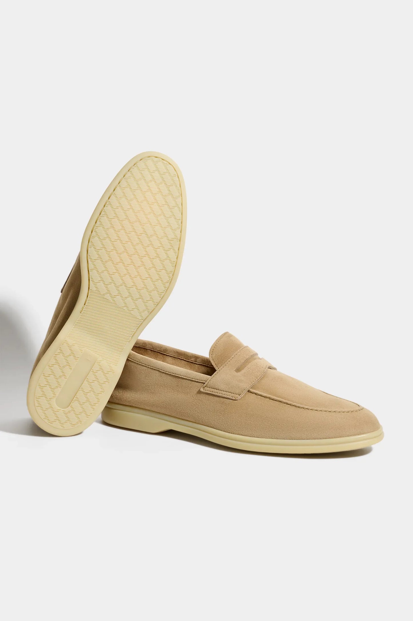 Taupe penny loafers - Made in Italy