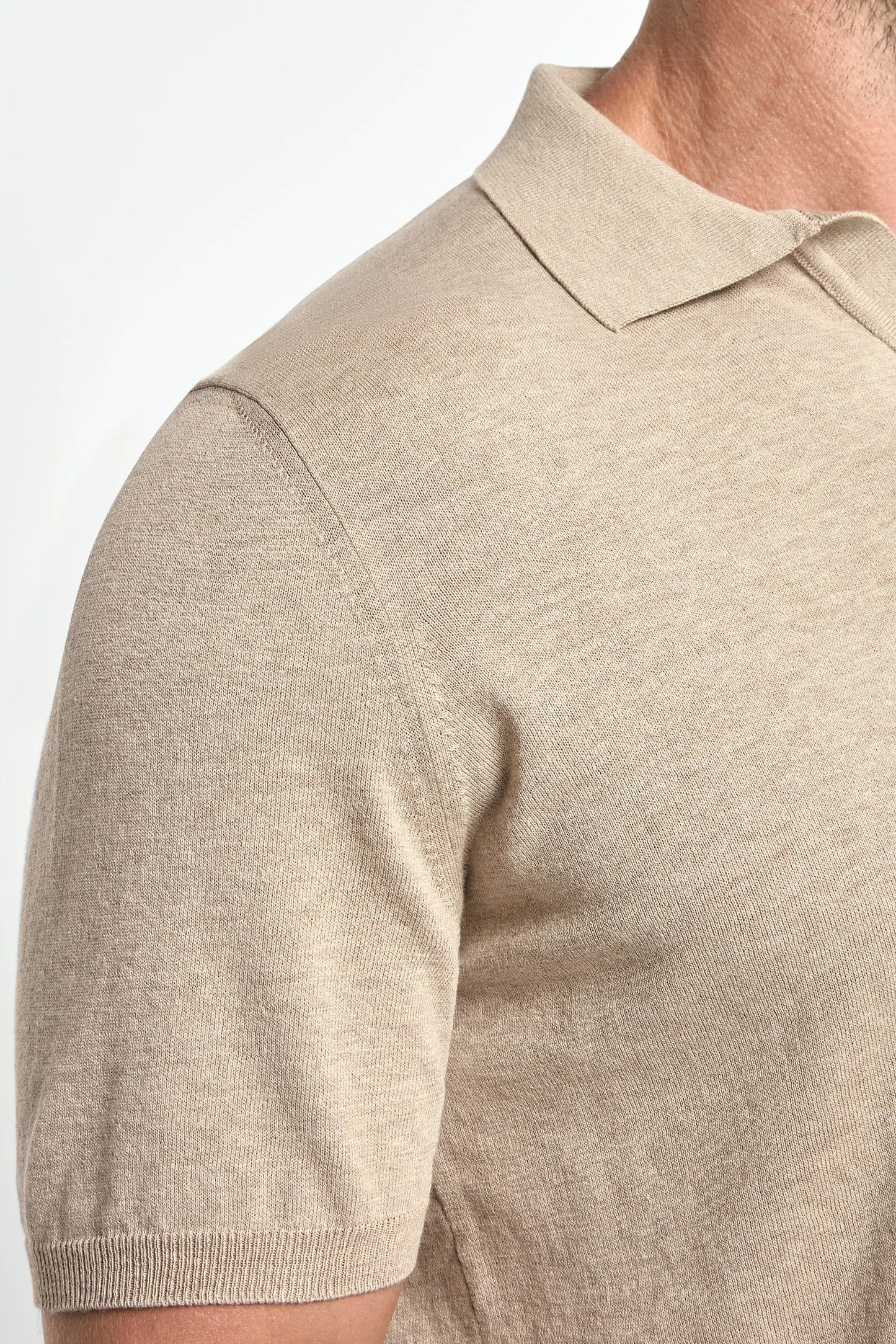 Taupe polo - Made in Italy