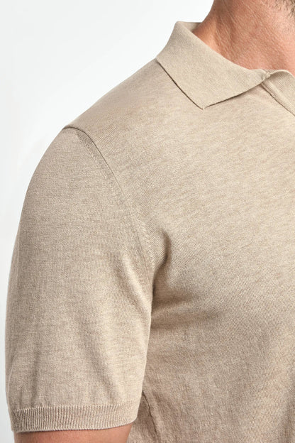 Taupe polo - Made in Italy