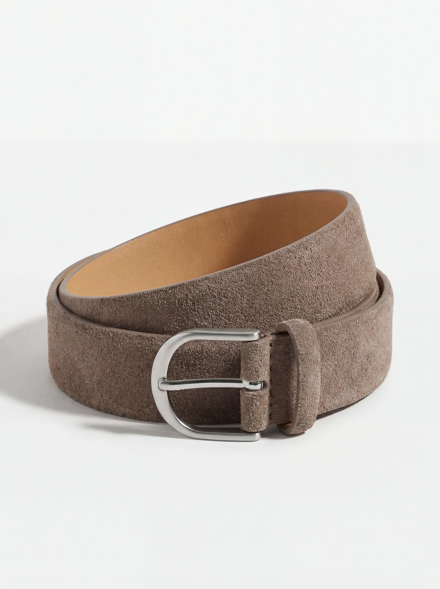 Taupe suede belt - Made in Italy
