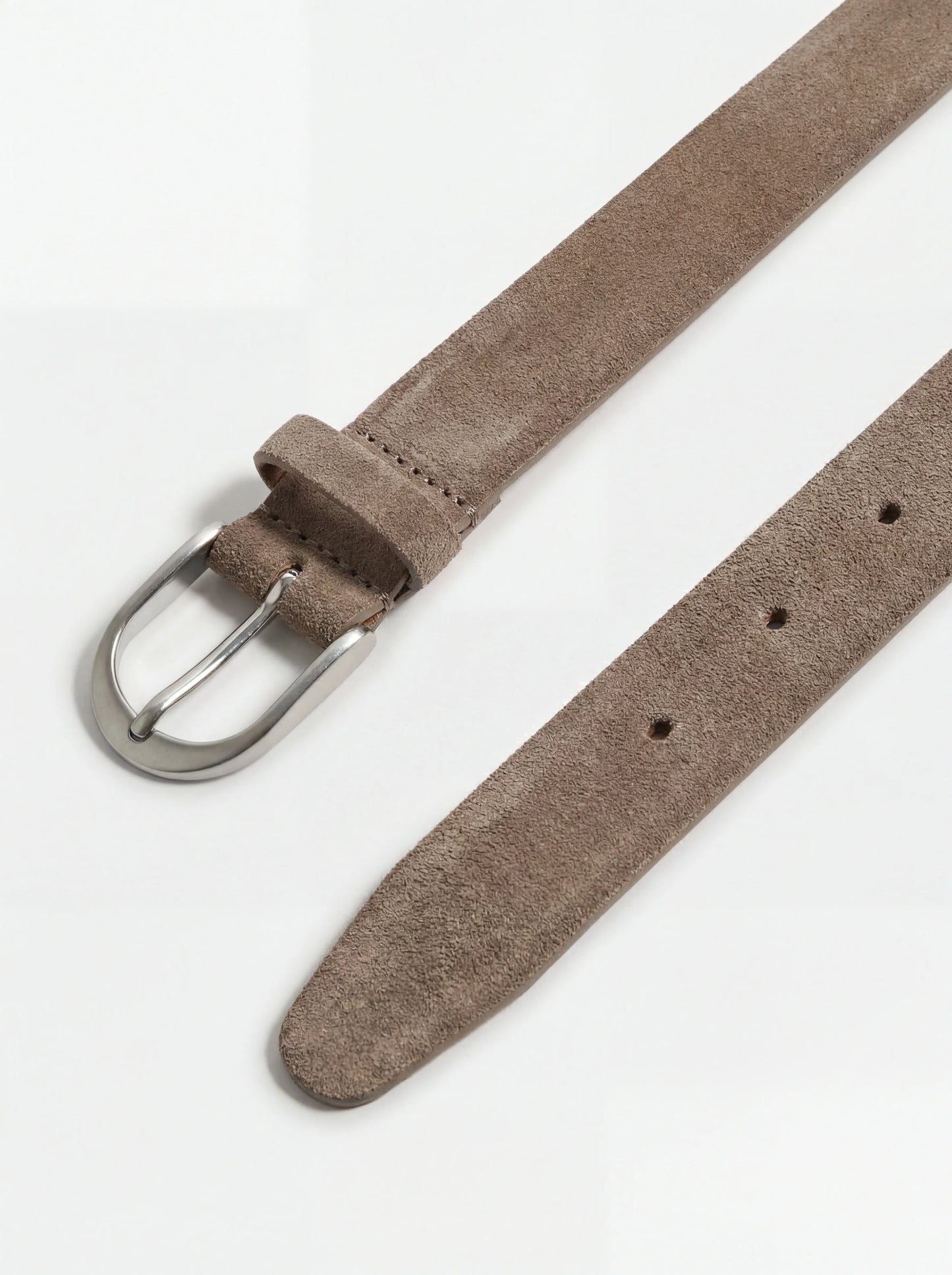 Taupe suede belt - Made in Italy