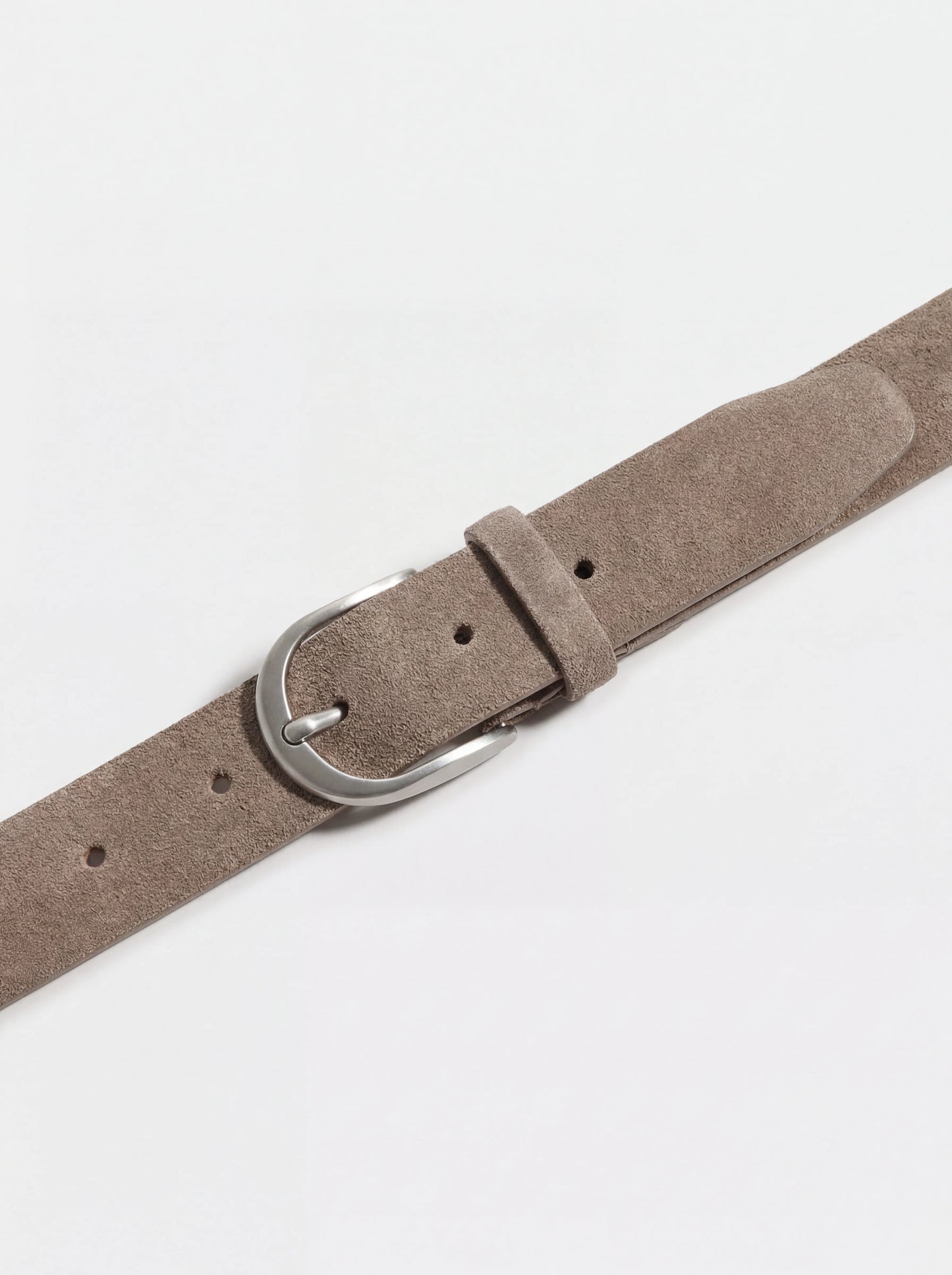 Taupe suede belt - Made in Italy